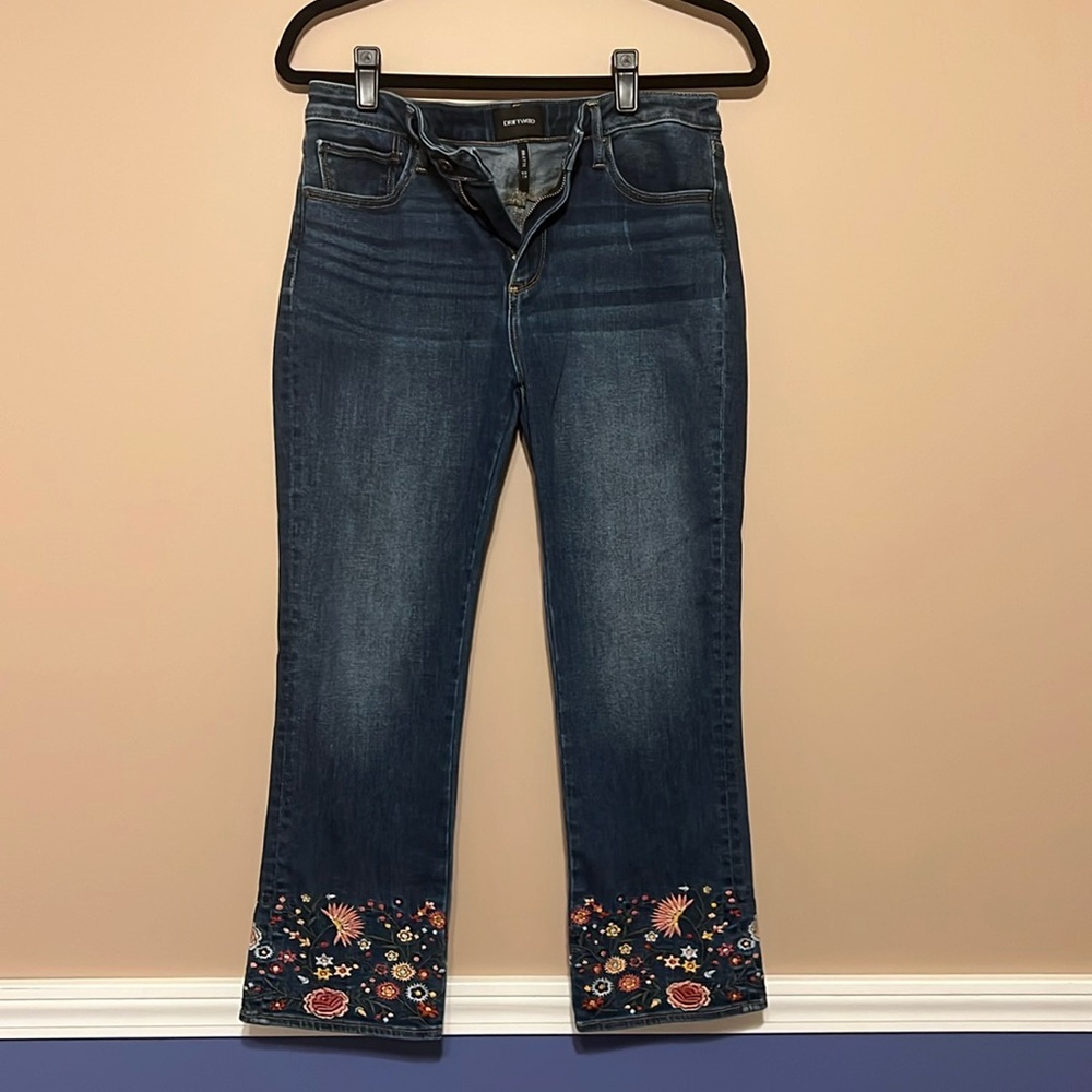 Driftwood Colette - Women’s crop jeans size 10 (W30/L26) with embroidery